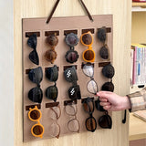 Wall Mounted Sunglasses Display Stand 15 Hole Mirror Frame Organizers Space Saving Eyeglass Storage Rack Multi Slot Design