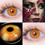 1 Pair(2pcs) Cosplay Color Contact Lenses for Eyes Yellow Contact Lenses Cosplay Anime Color Lens Eyes