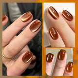 10ml Brown Cat Eye Gel Nail Polish Golden Magnetic Gel Polish Semi Permanent Soak Off UV LED Nail Art Varnish All Seasons