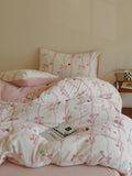 Ultra-Soft Warm Milk Velvet Bedding Set Cartoon Winter Faionable Tee-Piece Bedding Set Fine Texture Durable Active Printing