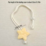 2PC INS-style Cute Three-dimensional Plush Star Bead Curtain Tie – Multi-purpose Rope for Children Room, Mosquito Net
