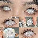 1Pair Cosplay White Color Contact Lenses Halloween Scary Contact Lenses Crazy Red Eye Makeup Lenses Black Beauty Pupils