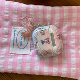 for girl gift cute bear pink silicone soft case for apple airpdos 1 2 3 4 pro 2 3nd generation wireless bluetooth earphone cover