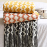 1PC Acrylic knitted blanket, office blanket shawl, soft and comfortable sofa blanket bed end cover towel