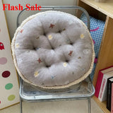 Ikeehome  winter round milk fleece cartoon seat cushion cute office chair cushion balcony futon bay window cushion