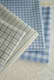 140x50cm Vintage Red Linen Grid Striped Woven Cotton Fabric for Japanese Style Tablecloth Dress Bag Cloth