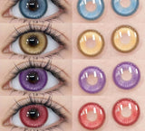 1pair New Colored Lenses for Eyes Blue Eye Contacts Green Contact Lenses Purple y2k Lenses Brown Gray Color Lens Yearly