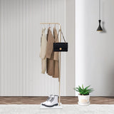 Modern Metal Coat Rack with Marble Base - 3-Hook Freestanding Entryway Organizer for Jackets, Hats, Bags, Umbrellas & Scarves