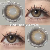 1 Pair Color Contact Lenses for Eyes Color Pupils Natural Brown Lenses Beautiful Pupils Cosmetic Gray Eye Lenses Yearly