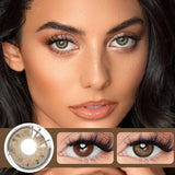 Natural Colored Contact Lenses for Eyes 1 Pair Brown Lenses Fashion Makeup Lenses 42% Water Beauty Pupils
