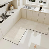 Light Luxury Simple Decorate Kitchen Carpet L-shaped Soft Mat Non-slip Oil-proof Waterproof PVC Easy To Clean Rug Ковер Tapis