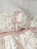Adorable Pure Cotton Four-Piece Bedding Set Sweetheart Bear Tee-Piece Dormi Bedding Set Comfortable Warm Korean Sle
