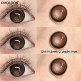 Sky Blue Colored Contact Lenses Half Year 14.5mm Micro Star Flecks Glitter Lens Iris For Daily Soft Natural Makeup 2PCS