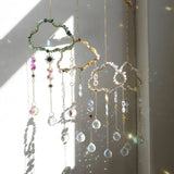 Natural  Crystal Sun Catchers Home Decor Cloud Crystal Wind Chimes Room Outdoor Garden Hanging Decorations Home Decor Items Gift