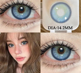1Pair Natural Colored Contact Lenses 1Pair Beauty pupillents Yearly Grey Pupils Brown Contacts New Cosmetic