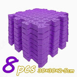 8Pcs/2.5cm Thick Nonslip Baby Crawling Play Mat Soundproof Puzzle Gym Mat for Children's Room and Eco-Friendly Puzzle Mat