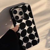 Luxury Personality Circle Soft Phone Case For iPhone 16 15 14 13 12 mini 11 Pro Max XS XR X 7 8 Plus Shockproof Protective Cover