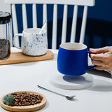 500ml Blue Ceramic Mug Gift Package Coffee Cup Creative design Splash ink Breakfast Oatmeal Cup Festival Gift Porcelain Mug
