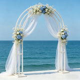 260CM Tall White Wedding Arch Stand Metal Backdrop Garden Arch Frame Pergola Stand Pergola Venues Party Decoration