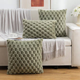 Red Pineapple Grid Turtle Pattern 3D Soft Plush Throw Pillowcase,Cushion Cover for Living Room Sofa Bedroom Home Room Decor 45CM