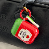 Cartoon Cute Red Tomato Salad Ins Soft Silicone Earphone Case For AirPods 1 2 3 4 AirPods Pro 2 Shockproof Fundas With keychain