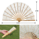 Lace Bamboo Hand Fan Lightweight Floral Lace Hand Fan Retro Lace Fan Portable For Cosplay Bridal Accessories Tea Parties