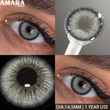 1 Pair Colored Contact Lenses Yearly Use Natural Look Brown Eye Lenses Gray Contact Blue Lenses Green Eye Lenses
