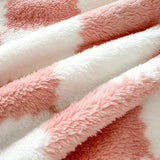 1 piece pink white flannel panda fleece soft and comfortable blanket nap blanket suitable for sofa bed sofa office suitable