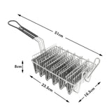 8 Grids Mexican Tucker Frying Taco Basket with Non Slip Dip Plastic Handle Fried Rack Perfect for Home Party Food Serving