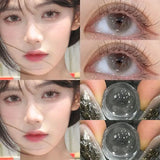 1pair Natural Gray Color Contact Lenses Cosmetic Softlens 14.2mm