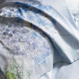 Premium 1000TC Egyptian Cotton Flowers Print With Embroidery Bedding Set Duvet Cover Set Flat/Fitted Bed Sheet Pillowcases 4Pcs