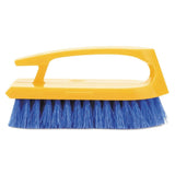 Commercial Products Iron Handle Scrub Brush 6-inches Polypropylene Fill Cobalt Bristles For Hard Scrubbing on
