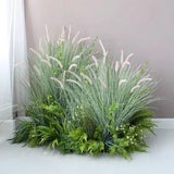 7 Heads Fake Reed Bouquet Silk Onion Grass Large Artificial Tree Wedding Flower Plastic Autumn Plants for Home Party Decoration