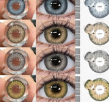 1Pair Fashion Colored Contact Lenses for Eyes Natural Contact Lenses Blue Eye Lenses Gray Pupils Yearly Cosmetic Lens