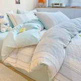 Class A 60S Pure Cotton Bedding Sets Jacquard Cotton Skin Friendly Comforter Cover Set Girl Duvet Cover Set for Queen King Size