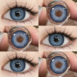 Color Contact Lenses for Eyes Gray Lense Brown Contact Blue Eyes Lenses Colorful Makeup Contact Lens Yearly 2pcs/pair