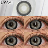 Black Hydrogel Circle Lenses for Dolly Eye Effect, 14.5mm Diameter for Big Sparkling Eyes, Hydrating & Age-Diminishing