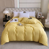 Japanese 100% Cotton Brushed Single Duvet Cover Striped Plaid Quilt Cover for Dorm Home Skin-Friendly Bedding for All Seasons
