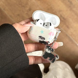 Korean Style Illustration Cartoon Puppy Pendant Soft TPU Protection Case for AirPods 1 or 2 3 4 Pro 2 Shockproof Earphone Cover