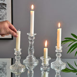 Novelty Glass Candle Holder Nordic Decor Candlestick Romantic Candle Stand Desk Accessories Wedding Centerpieces Ornament Gifts