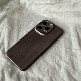 Ins Wood Grain Primary Color Case for IPhone 16 15 14 13 Pro Max 12 11 Plus Anti Drop Protective Ultra Thin Hard Acrylic Cover