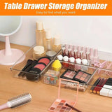 Multifunctional Transparent Drawer Organizer Set (4/8/13/25/28-Piece Sets) — For Storing Cosmetics, Jewelry, and Office Supplies