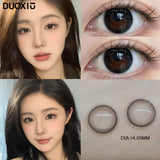 1Pair Colored Beauty pupils Makeup Lenses  High Quality Myopia Eyes Black Eye Grey Contact Lenses 1 Yearly