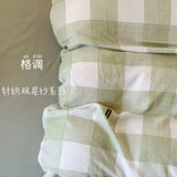 Knitted Class A Bedding Set Floral Style Bed Linen Set Soft Double Yarn Four-Piece Set Quilt Cover Set Bed Sheets Gift for Home