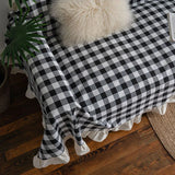 Black White Cotton Sofa Cover Blanket Sofa Towel for Living Room Furniture Decor Tapestry Couch Cover for Sofas