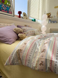 Cartoon  Pure Cotton Breathable Double Layer Muslin Bedding Set Quilt Cover eet Bedding Accories Four Piec...
