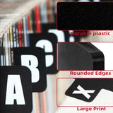 26 Pcs A-Z Lettered CD/DVD/Record Dividers Bookshelf Label Identification Card Index Cards for Music Albums Equipment Organizer