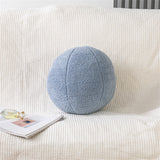 Hot Funny Plush Round Wool Cushion Living Room Decor Throw Pillow Solid Color Stuffed Sofa Pillow Office Waist Rest Throw Pillow