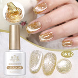 10ml Super Shining Reflective Cat Magnetic Gel Ultra Shine Glitter Red Silver Soak Off UV LED Gel Nail Art Varnish
