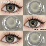 1 Pair Myopia 0~-8.00 Degree Color Contact Lenses for Eyes Natural Lenses with Prescription Diopter Eye Contacts Yearly